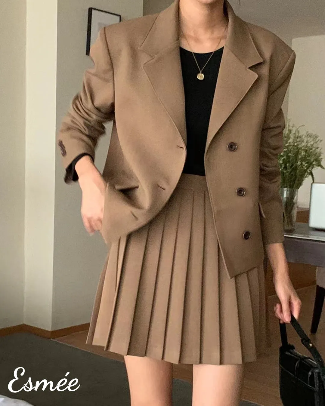 Korean Cotton Pleaded Skirt