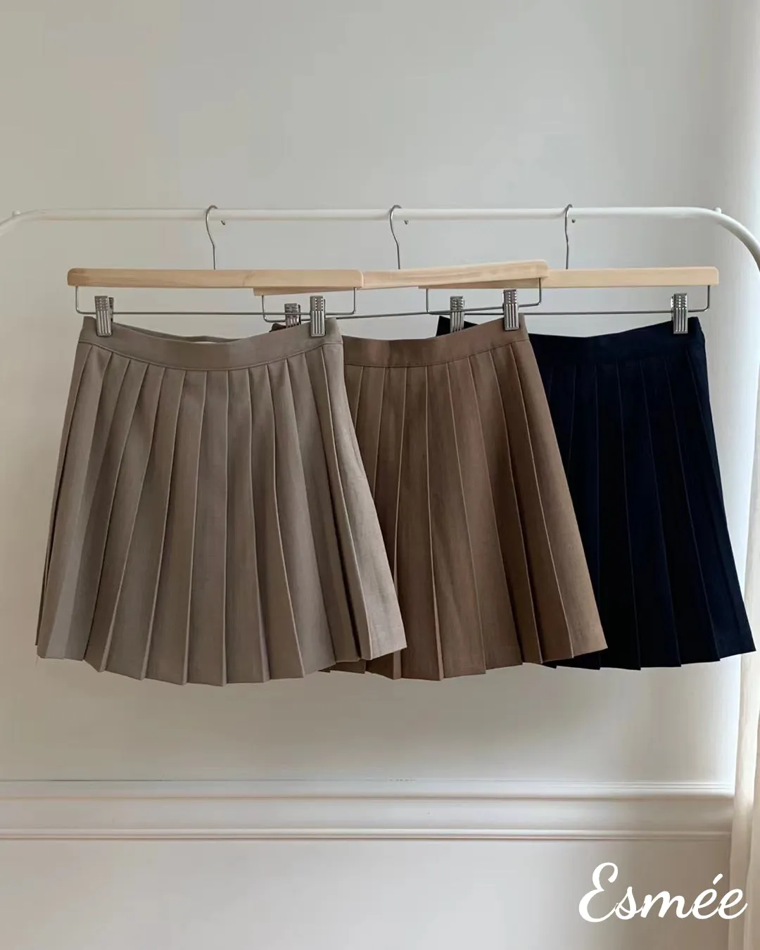 Korean Cotton Pleaded Skirt