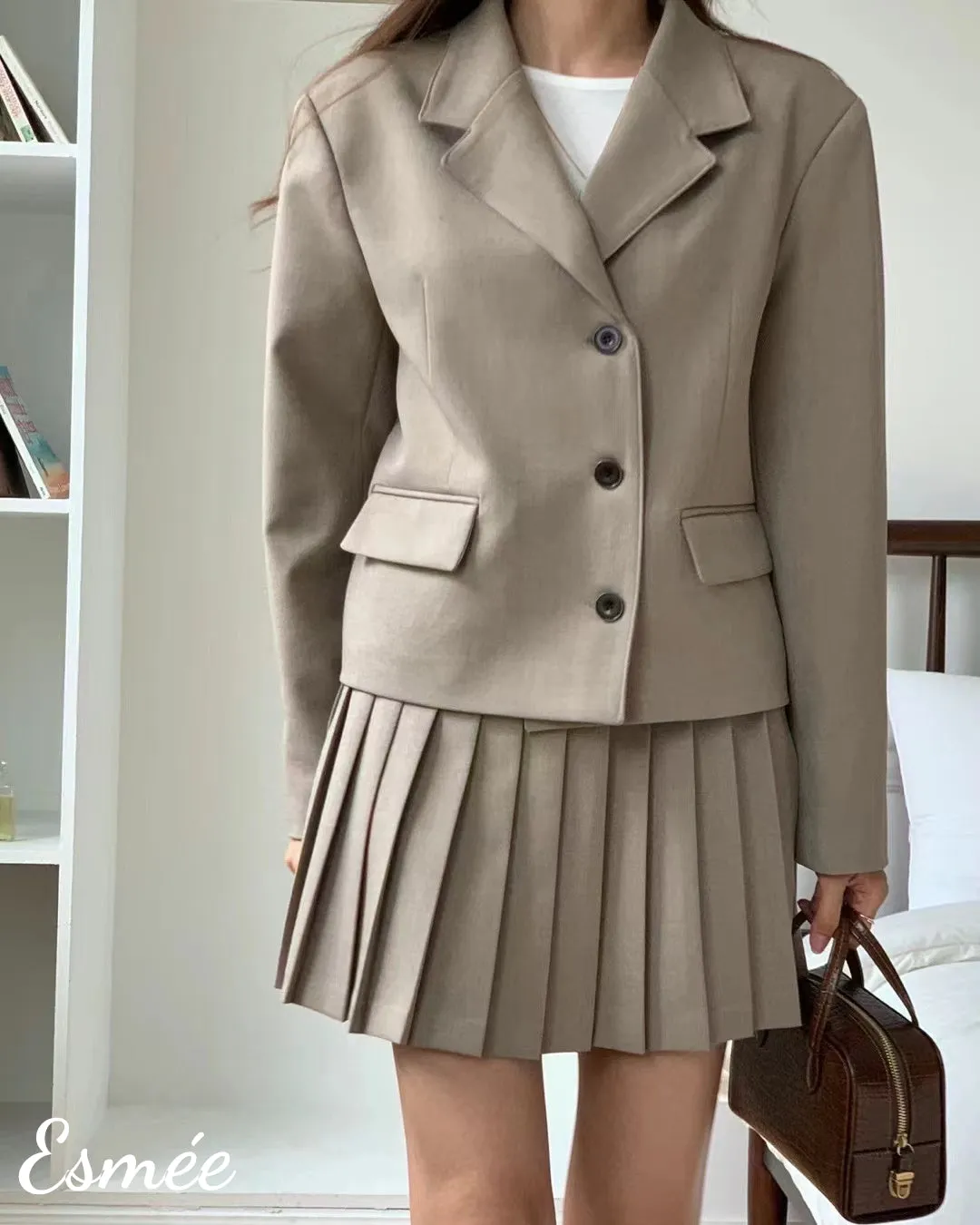 Korean Cotton Pleaded Skirt