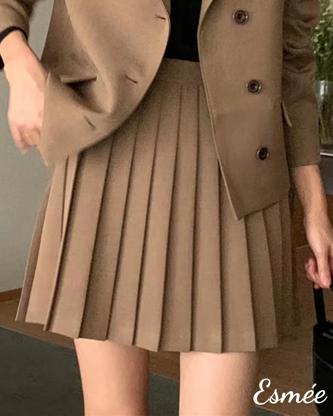 Korean Cotton Pleaded Skirt