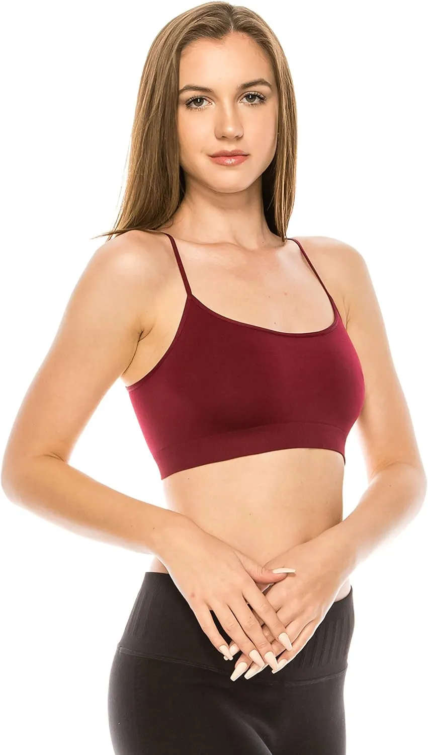 Kurve American Made Basic Crop Tank Top Bra Cami, UV Protective Fabric UPF 50  (Made with Love in The USA)
