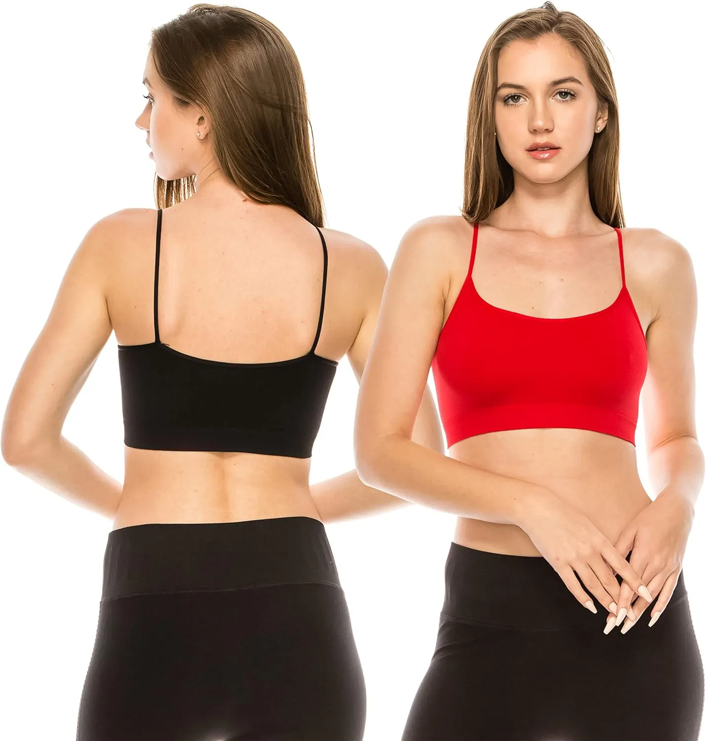 Kurve American Made Basic Crop Tank Top Bra Cami, UV Protective Fabric UPF 50  (Made with Love in The USA)