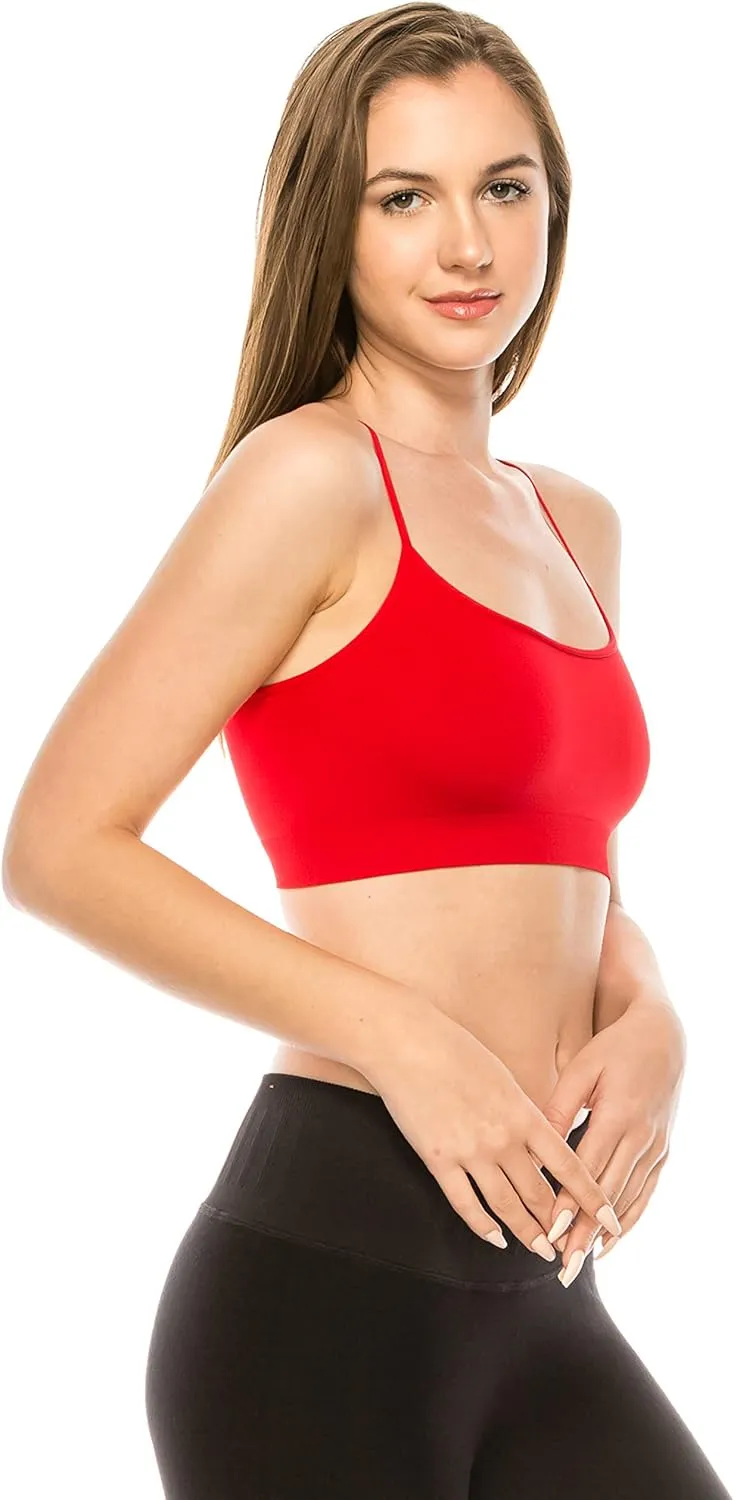 Kurve American Made Basic Crop Tank Top Bra Cami, UV Protective Fabric UPF 50  (Made with Love in The USA)