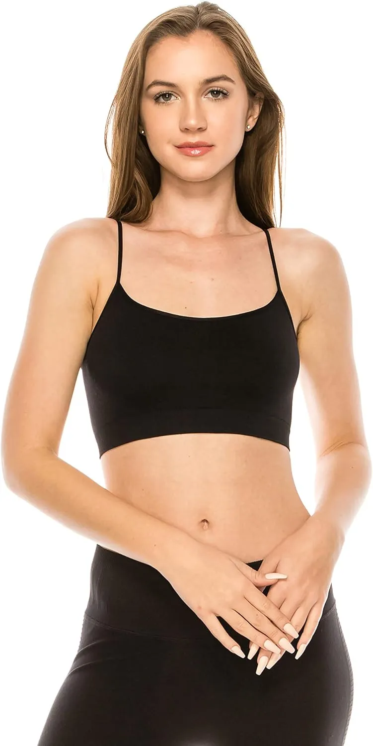 Kurve American Made Basic Crop Tank Top Bra Cami, UV Protective Fabric UPF 50  (Made with Love in The USA)