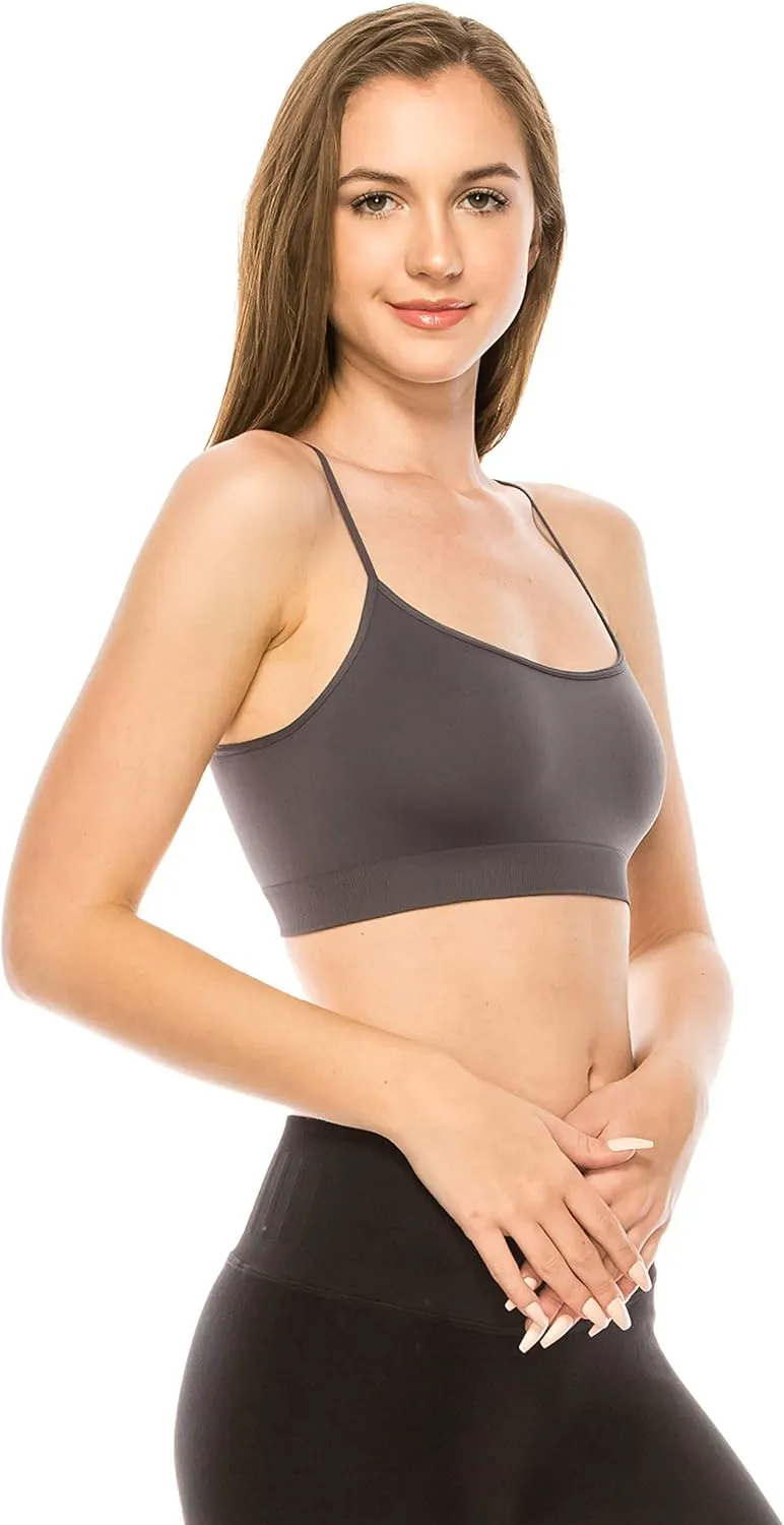 Kurve American Made Basic Crop Tank Top Bra Cami, UV Protective Fabric UPF 50  (Made with Love in The USA)