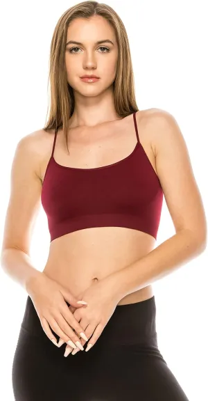 Kurve American Made Basic Crop Tank Top Bra Cami, UV Protective Fabric UPF 50  (Made with Love in The USA)