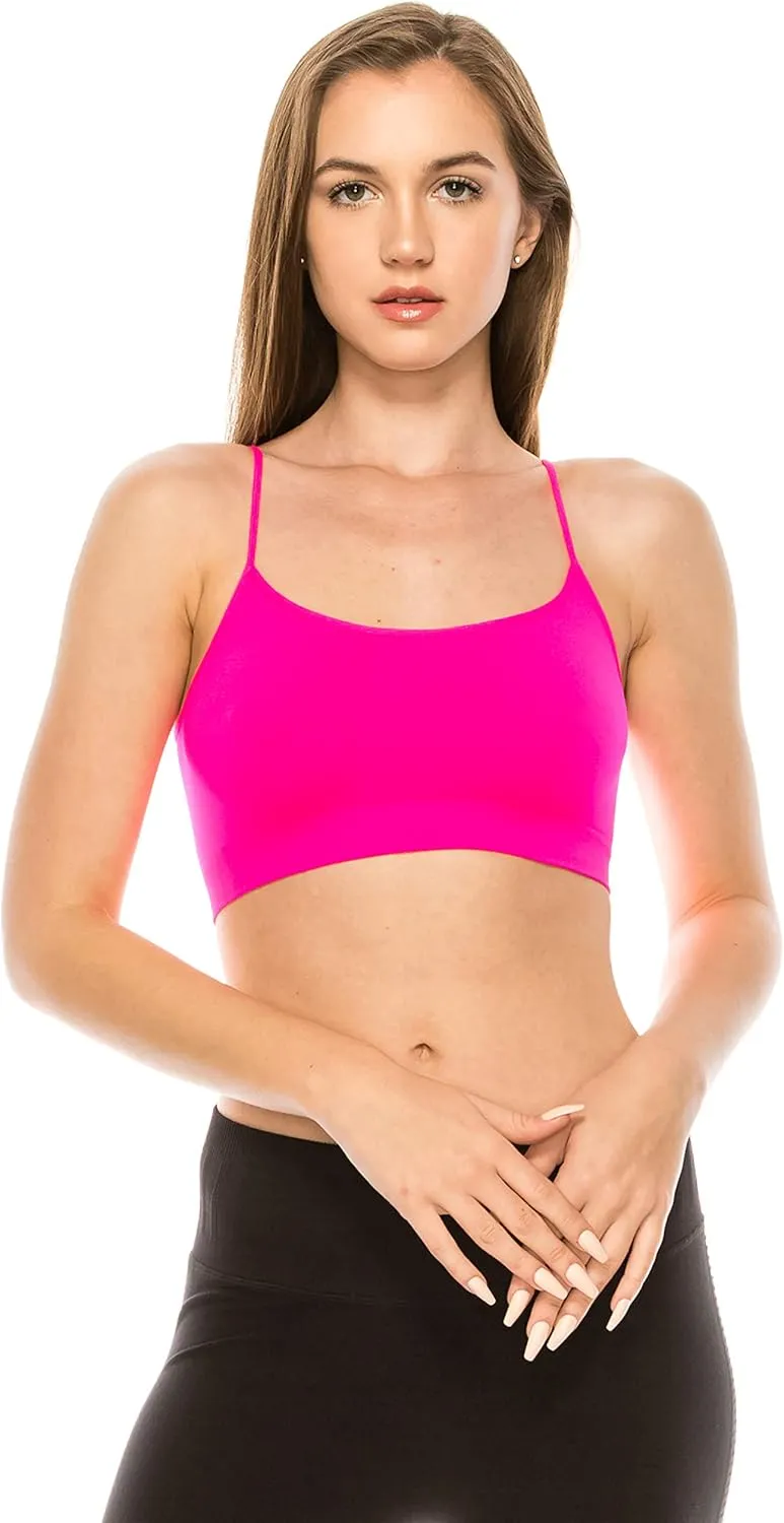 Kurve American Made Basic Crop Tank Top Bra Cami, UV Protective Fabric UPF 50  (Made with Love in The USA)