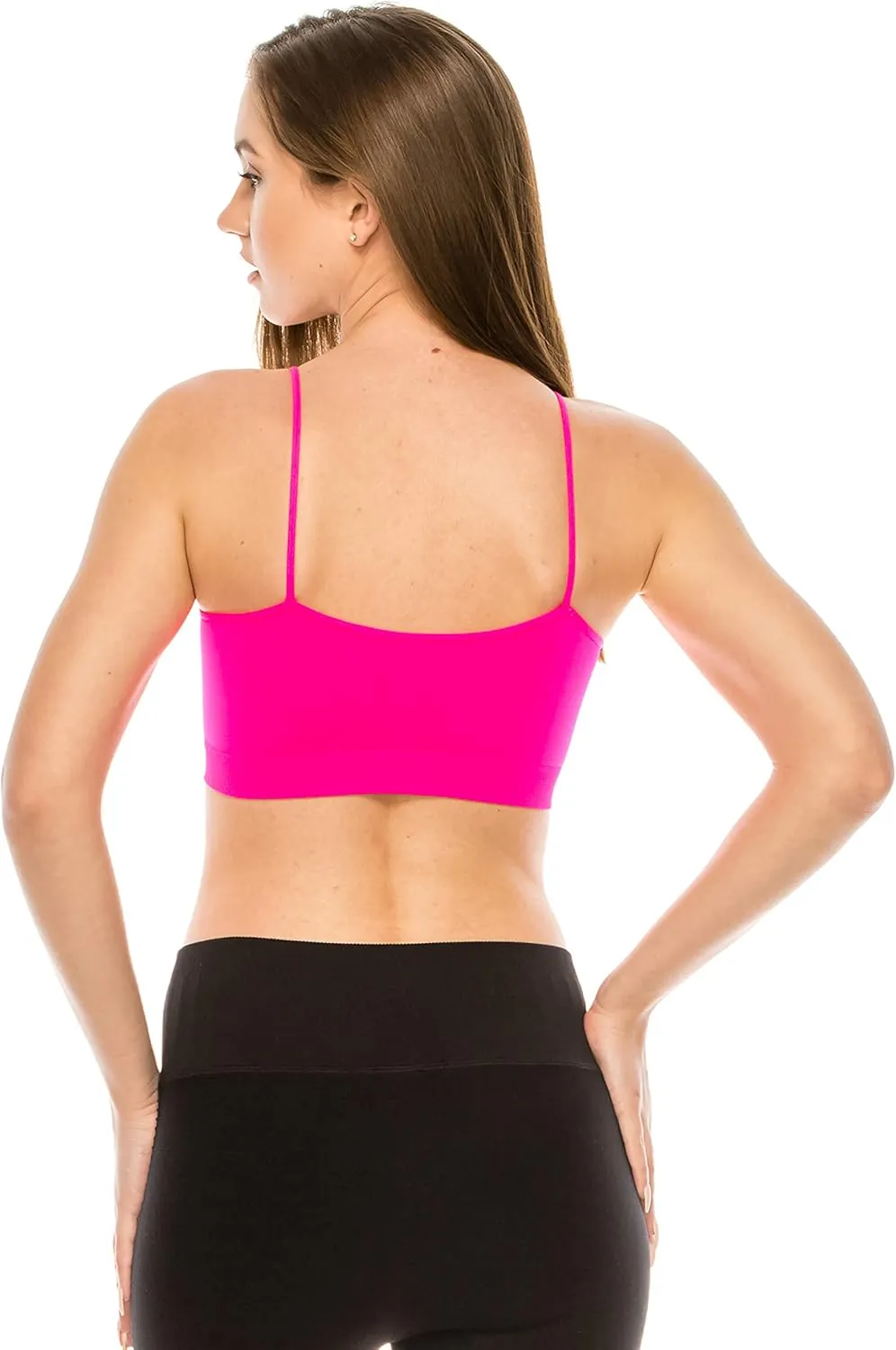 Kurve American Made Basic Crop Tank Top Bra Cami, UV Protective Fabric UPF 50  (Made with Love in The USA)