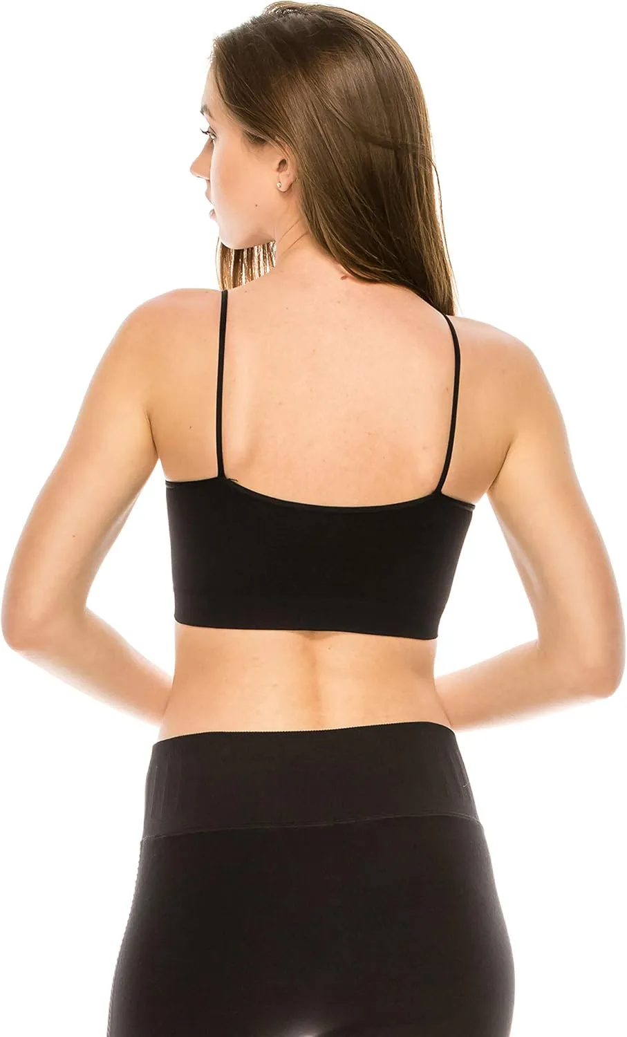 Kurve American Made Basic Crop Tank Top Bra Cami, UV Protective Fabric UPF 50  (Made with Love in The USA)