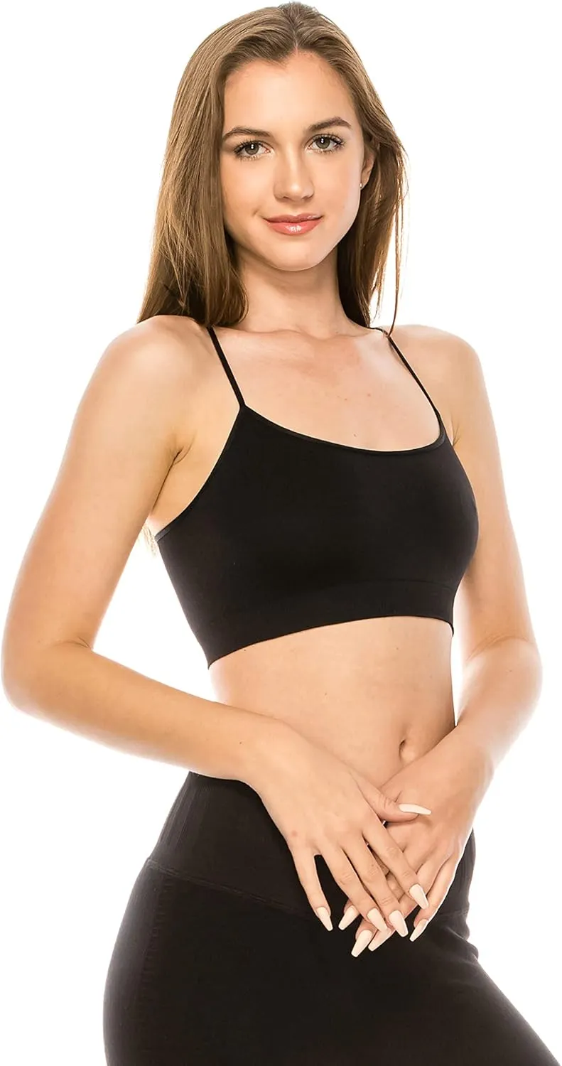 Kurve American Made Basic Crop Tank Top Bra Cami, UV Protective Fabric UPF 50  (Made with Love in The USA)