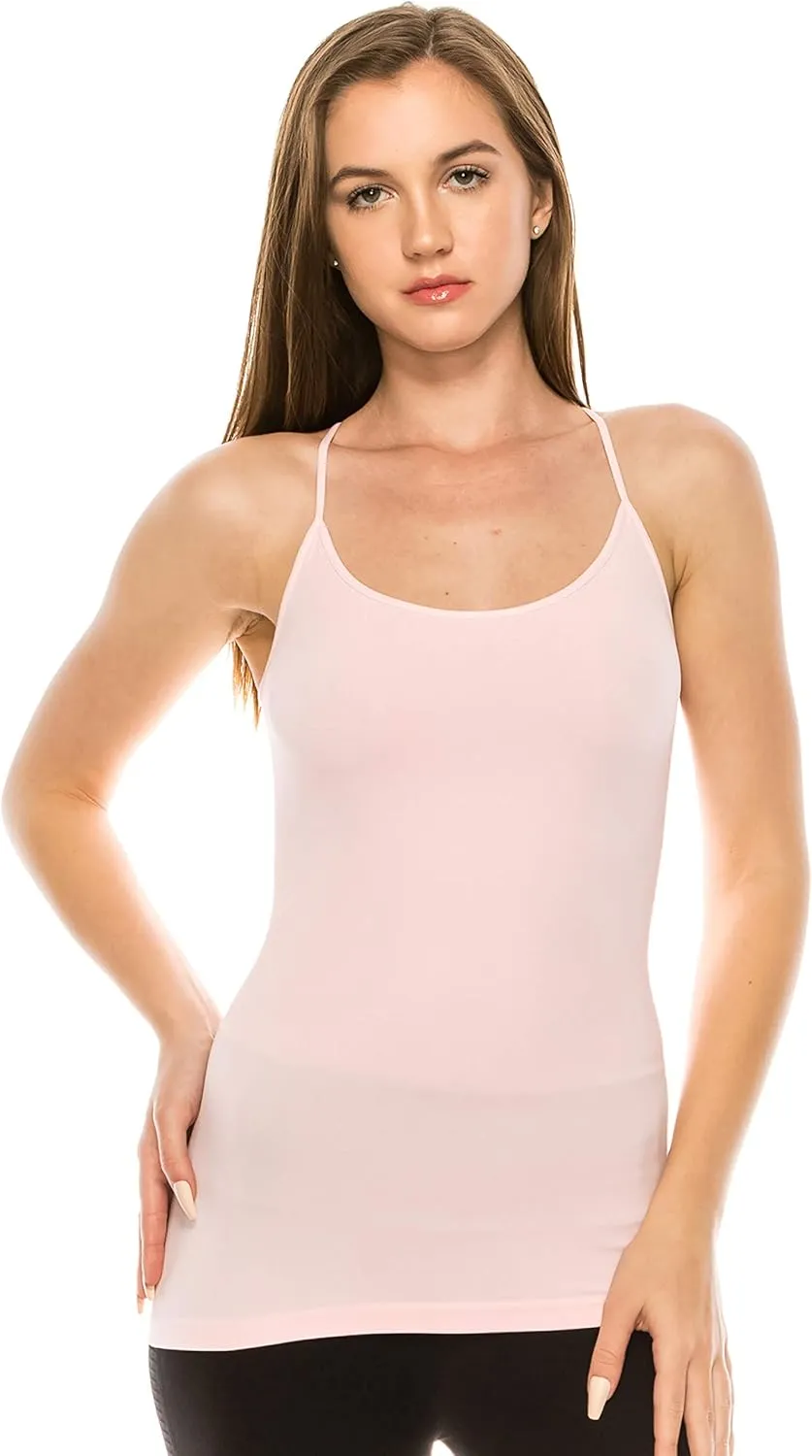 Kurve American Made Y-Back Spaghetti Strap Basic Cami, UV Protective Fabric UPF 50  (Made with Love in The USA)