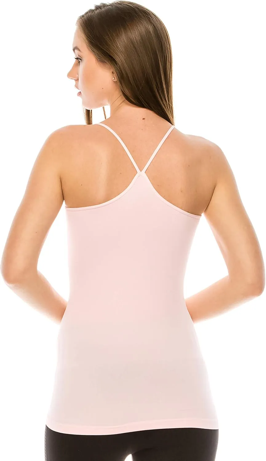 Kurve American Made Y-Back Spaghetti Strap Basic Cami, UV Protective Fabric UPF 50  (Made with Love in The USA)
