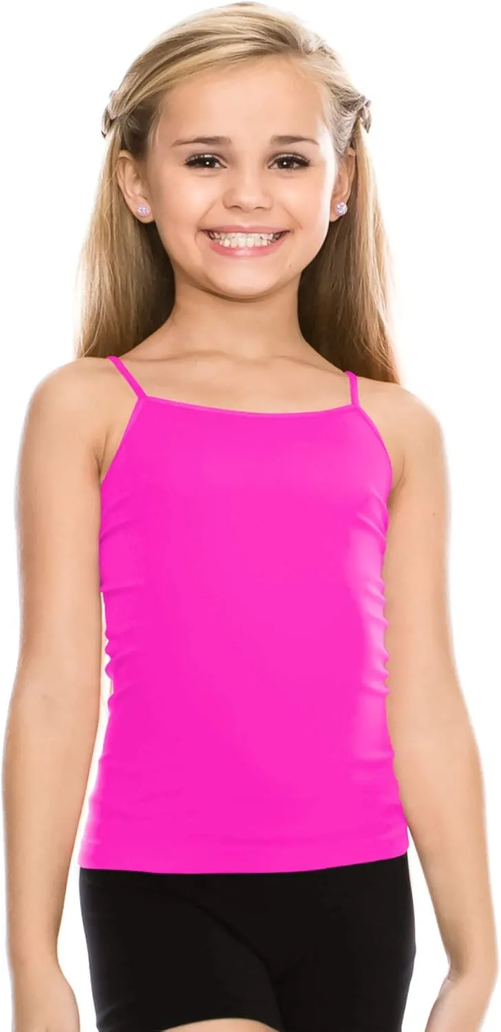 Kurve Girls Sleeveless Tank Top  Stretch Undershirts Cami Camisole, UV Protective Fabric, Rated UPF 50  (Made in USA)