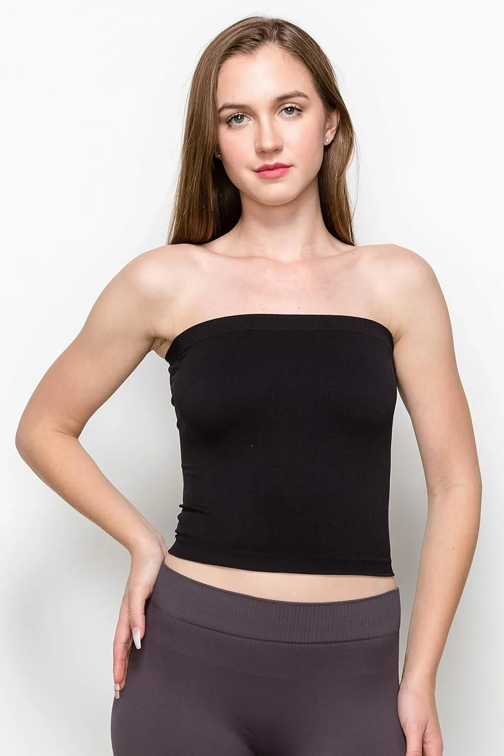 Kurve Medium Length Bandeau Bra Top - UV Protective Fabric UPF 50  (Made with Love in The USA)