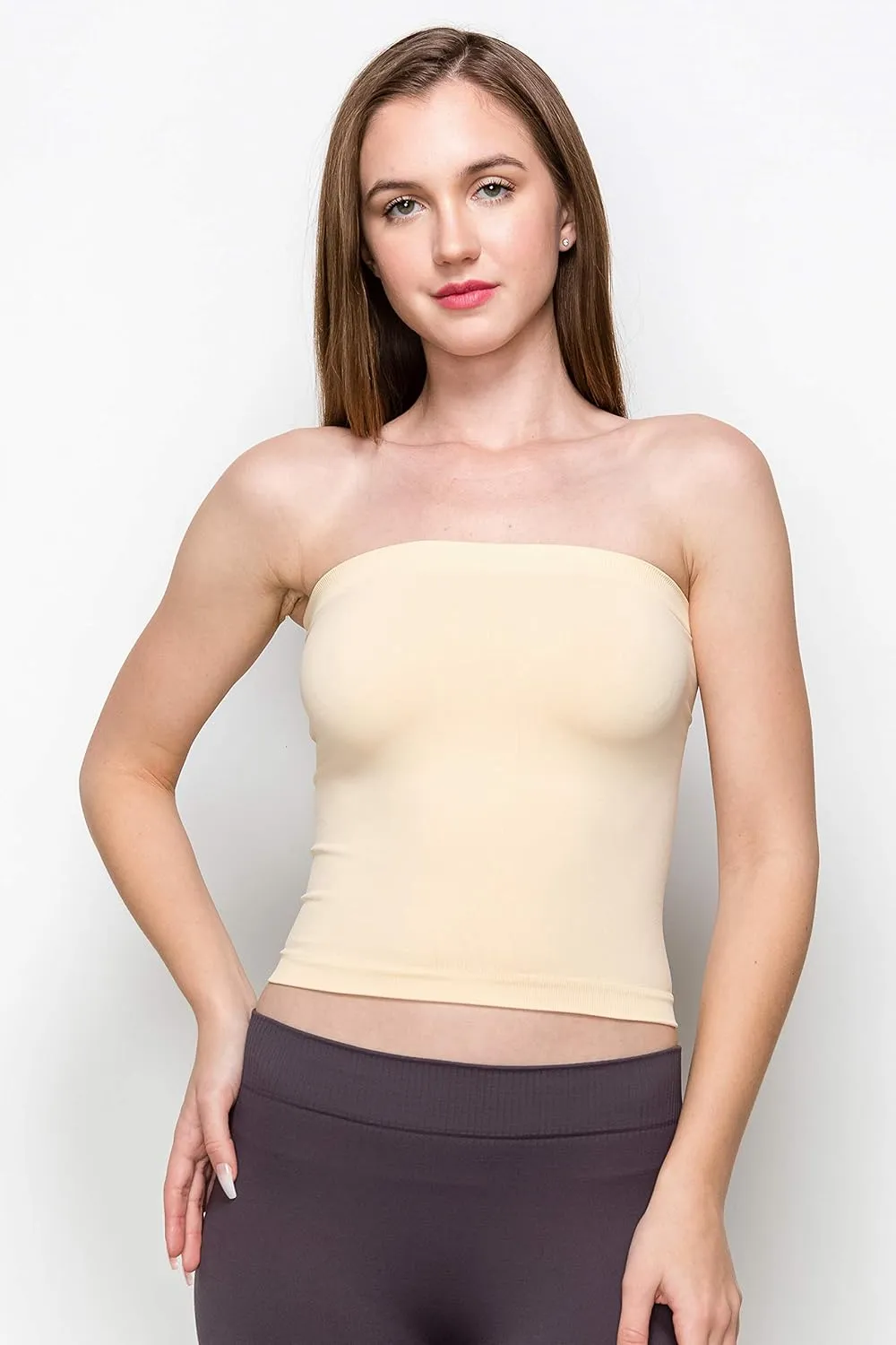 Kurve Medium Length Bandeau Bra Top - UV Protective Fabric UPF 50  (Made with Love in The USA)