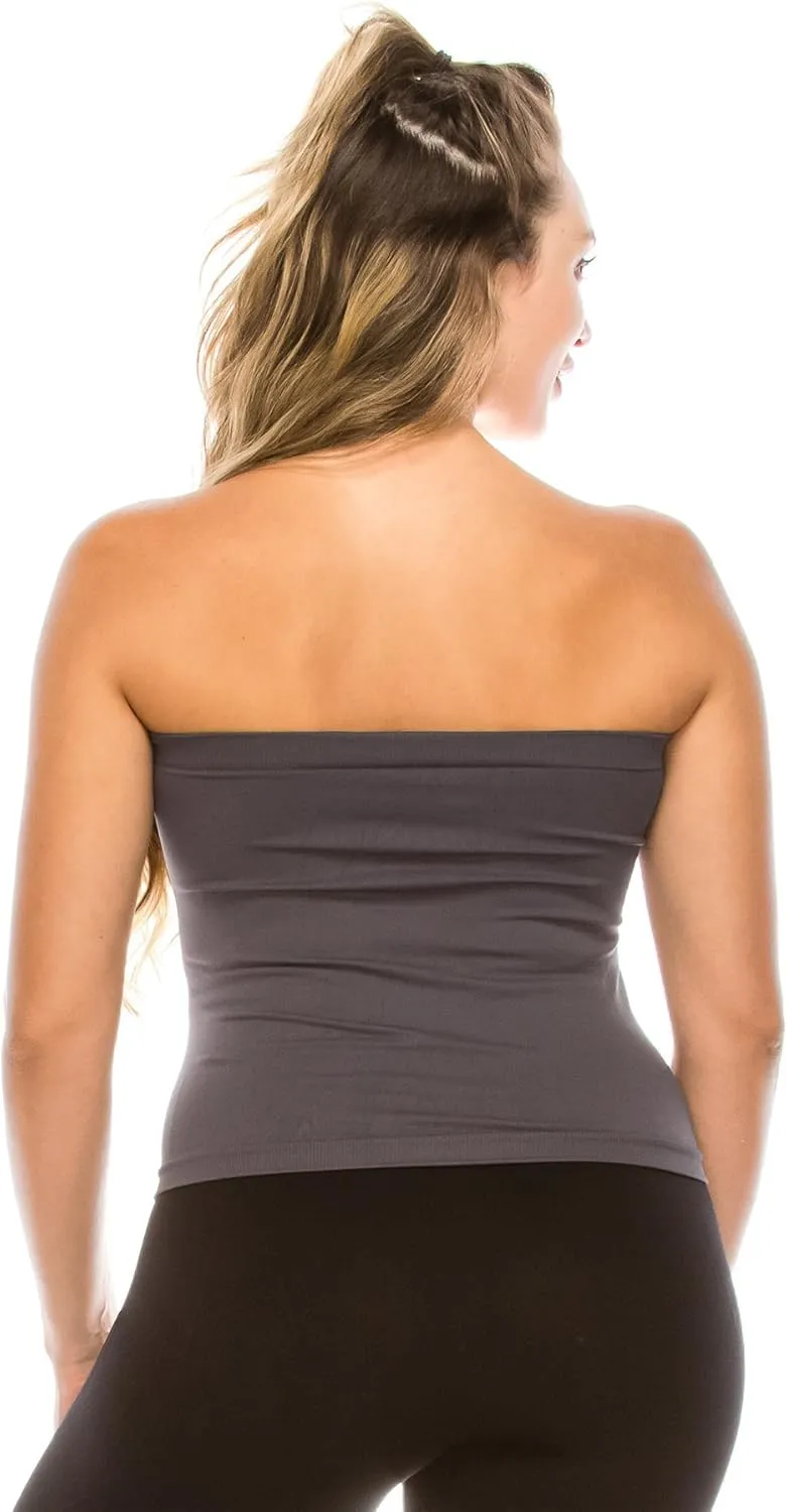 Kurve Plus Size The Excellent Crop Strapless Tube Top, UV Protective Fabric UPF 50  (Made with Love in The USA)