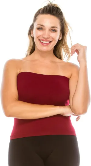 Kurve Plus Size The Excellent Crop Strapless Tube Top, UV Protective Fabric UPF 50  (Made with Love in The USA)