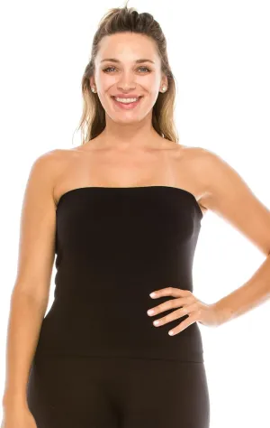 Kurve Plus Size The Excellent Crop Strapless Tube Top, UV Protective Fabric UPF 50  (Made with Love in The USA)
