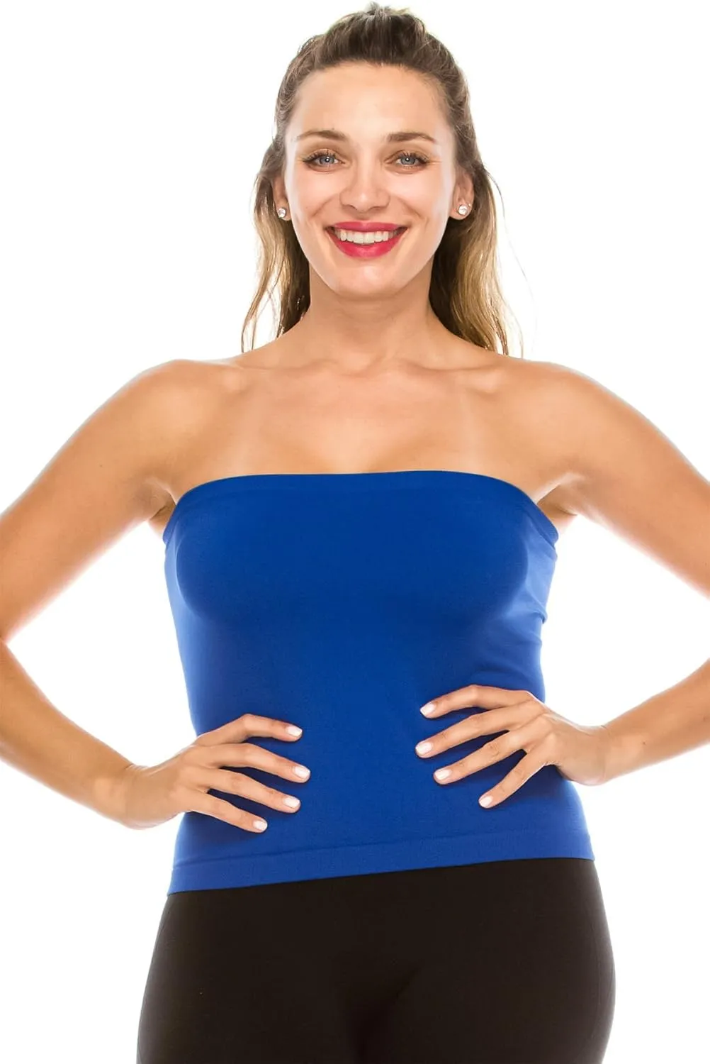 Kurve Plus Size The Excellent Crop Strapless Tube Top, UV Protective Fabric UPF 50  (Made with Love in The USA)