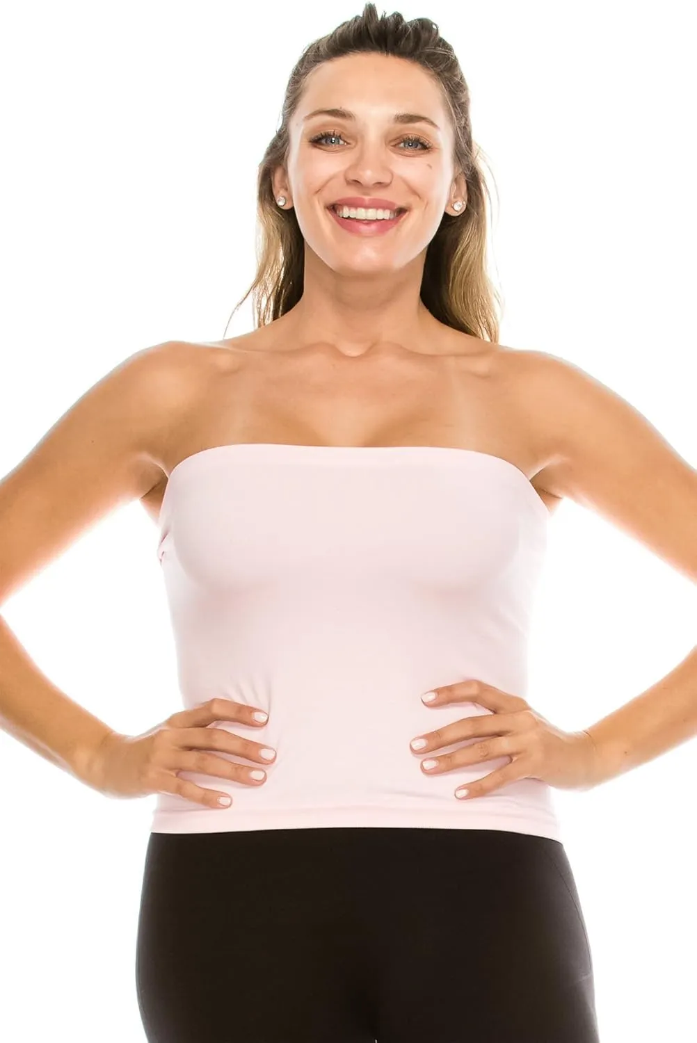 Kurve Plus Size The Excellent Crop Strapless Tube Top, UV Protective Fabric UPF 50  (Made with Love in The USA)