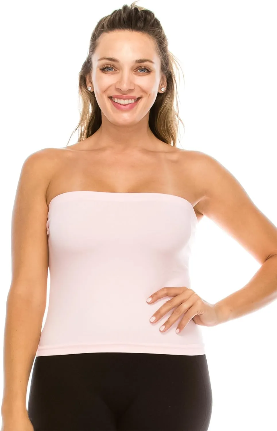 Kurve Plus Size The Excellent Crop Strapless Tube Top, UV Protective Fabric UPF 50  (Made with Love in The USA)