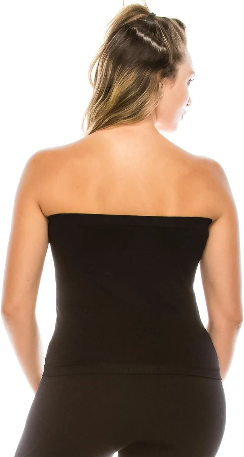 Kurve Plus Size The Excellent Crop Strapless Tube Top, UV Protective Fabric UPF 50  (Made with Love in The USA)