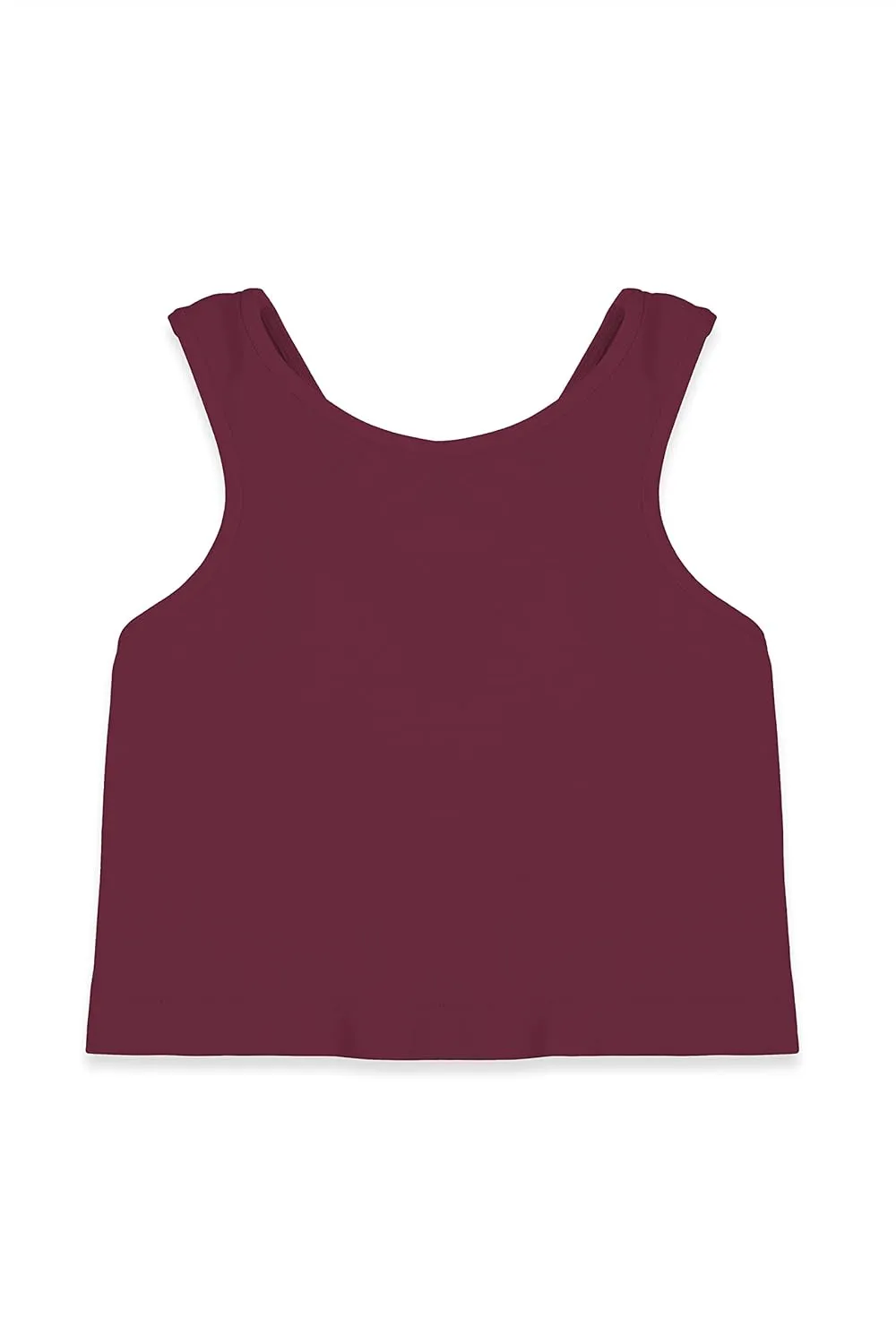 Kurve Premium Girls Seamless Supersoft Sleeveless Crop Tank Top - Stretchy Bra, UV UPF 50  (Made in USA)