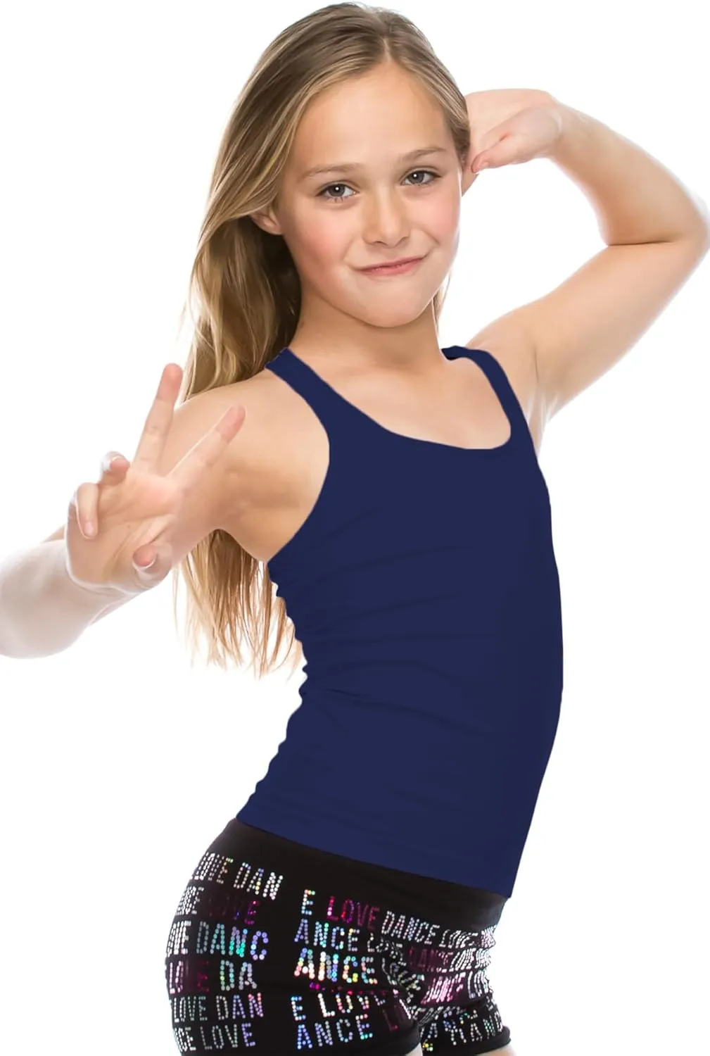 Kurve Premium Girls Seamless Supersoft Wide Strap Comfortable Racerback Tank (Made with Love in The USA)