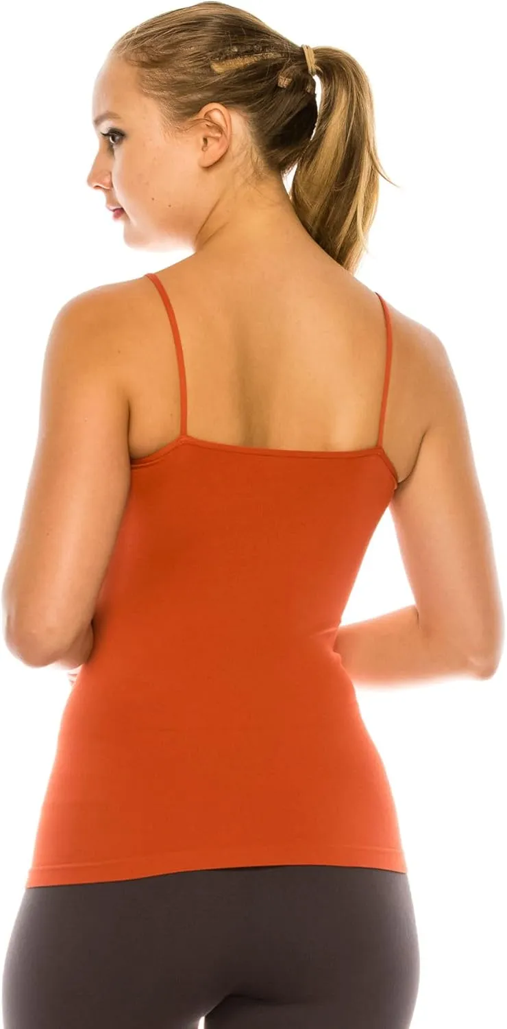 Kurve Women's Basic Seamless Stretch Hip Length Camisole Tank Top - UV Protective Fabric Rated UPF 50 , Made in USA
