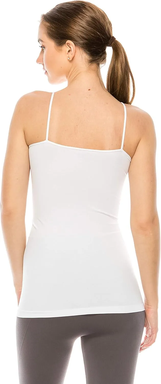 Kurve Womens Seamless Camisole Tank Top  Stretch Spaghetti Strap Cami with UV Protective Fabric, UPF 50  (Made in USA)