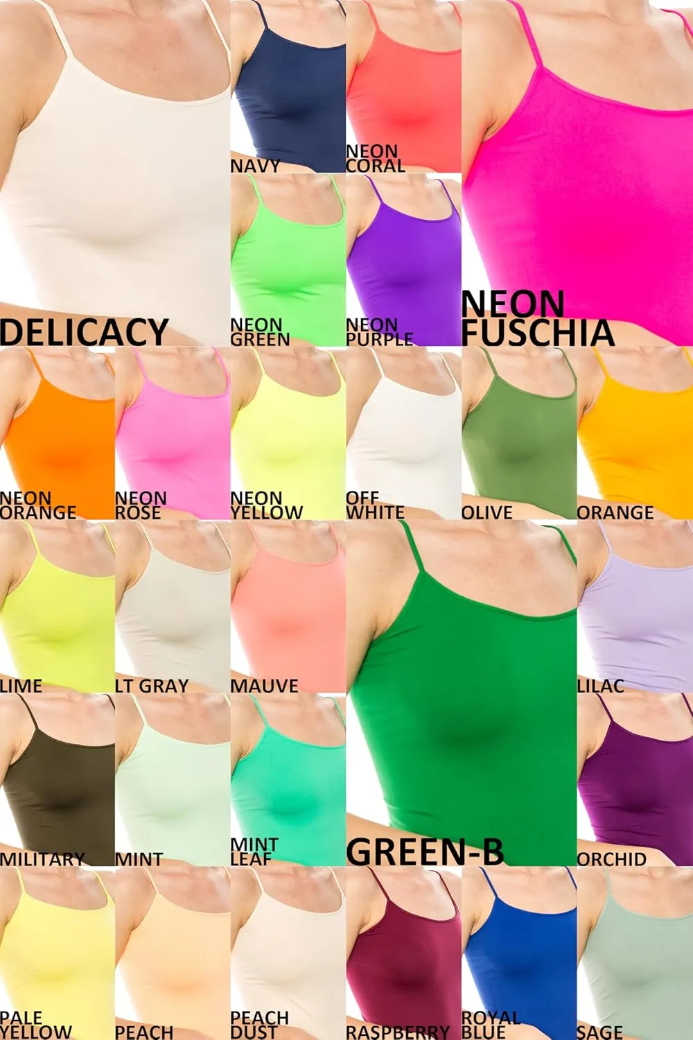 Kurve Womens Seamless Camisole Tank Top  Stretch Spaghetti Strap Cami with UV Protective Fabric, UPF 50  (Made in USA)