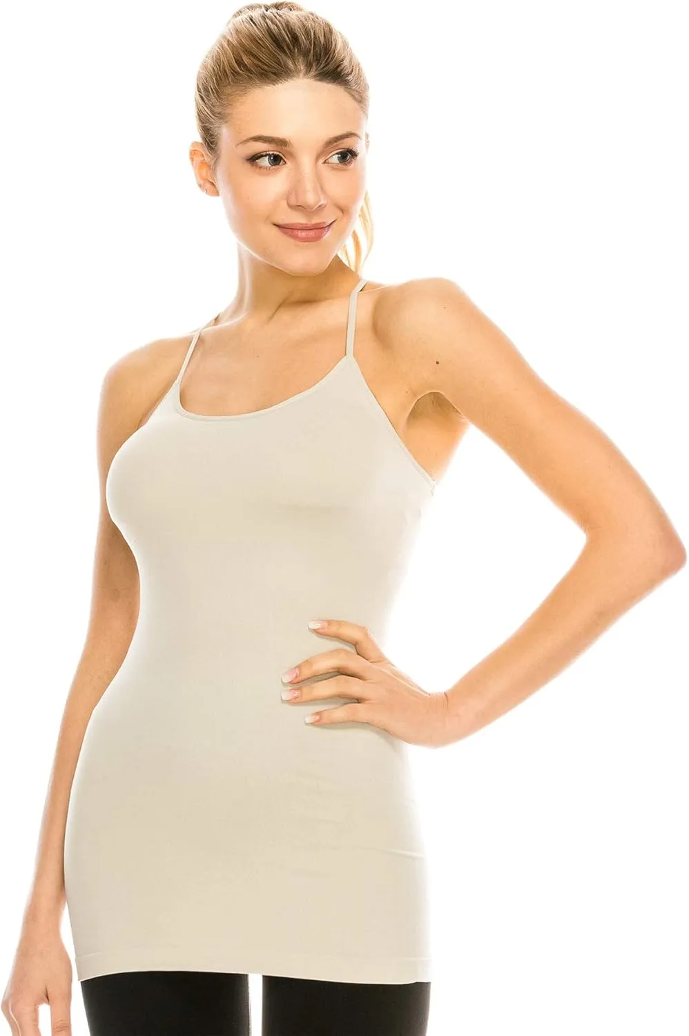 Kurve Y-Back Cami with Removable Pad, UV Protective Fabric UPF 50  (Made with Love in The USA)
