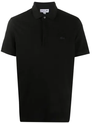 LACOSTE Smart Paris Stretch Cotton Piqué Polo Shirt Black/Black