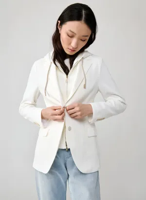 Laser Cut Hoodie Blazer