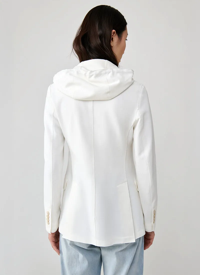 Laser Cut Hoodie Blazer