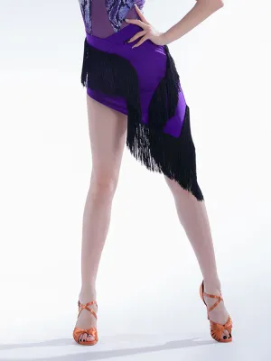Latin Dance Bottoms Professional Fringed Dance Skirt Training Skirts