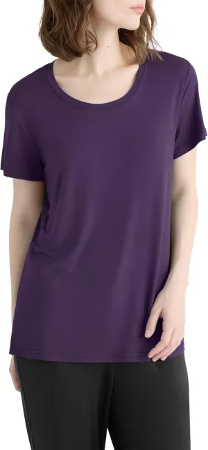 Latuza Women's Soft Comfy Pajama Tops Scoop Neck Sleep Tee Shirt