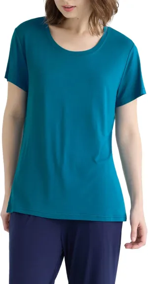 Latuza Women's Soft Comfy Pajama Tops Scoop Neck Sleep Tee Shirt