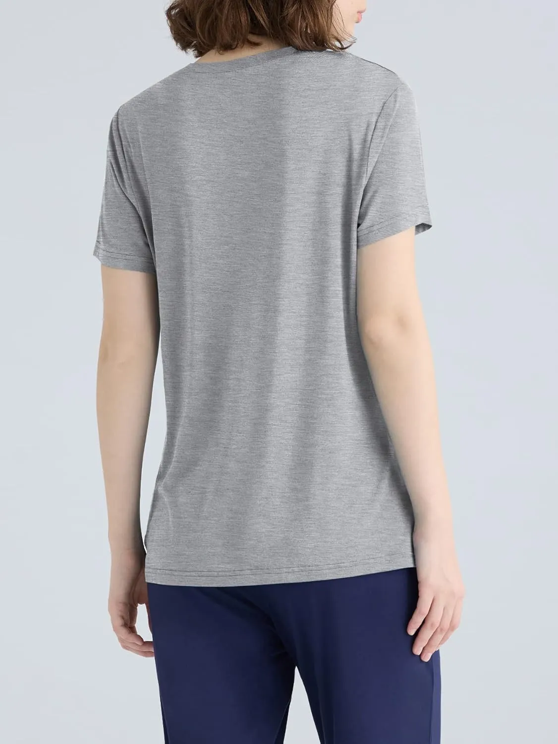 Latuza Women's Soft Comfy Pajama Tops Scoop Neck Sleep Tee Shirt
