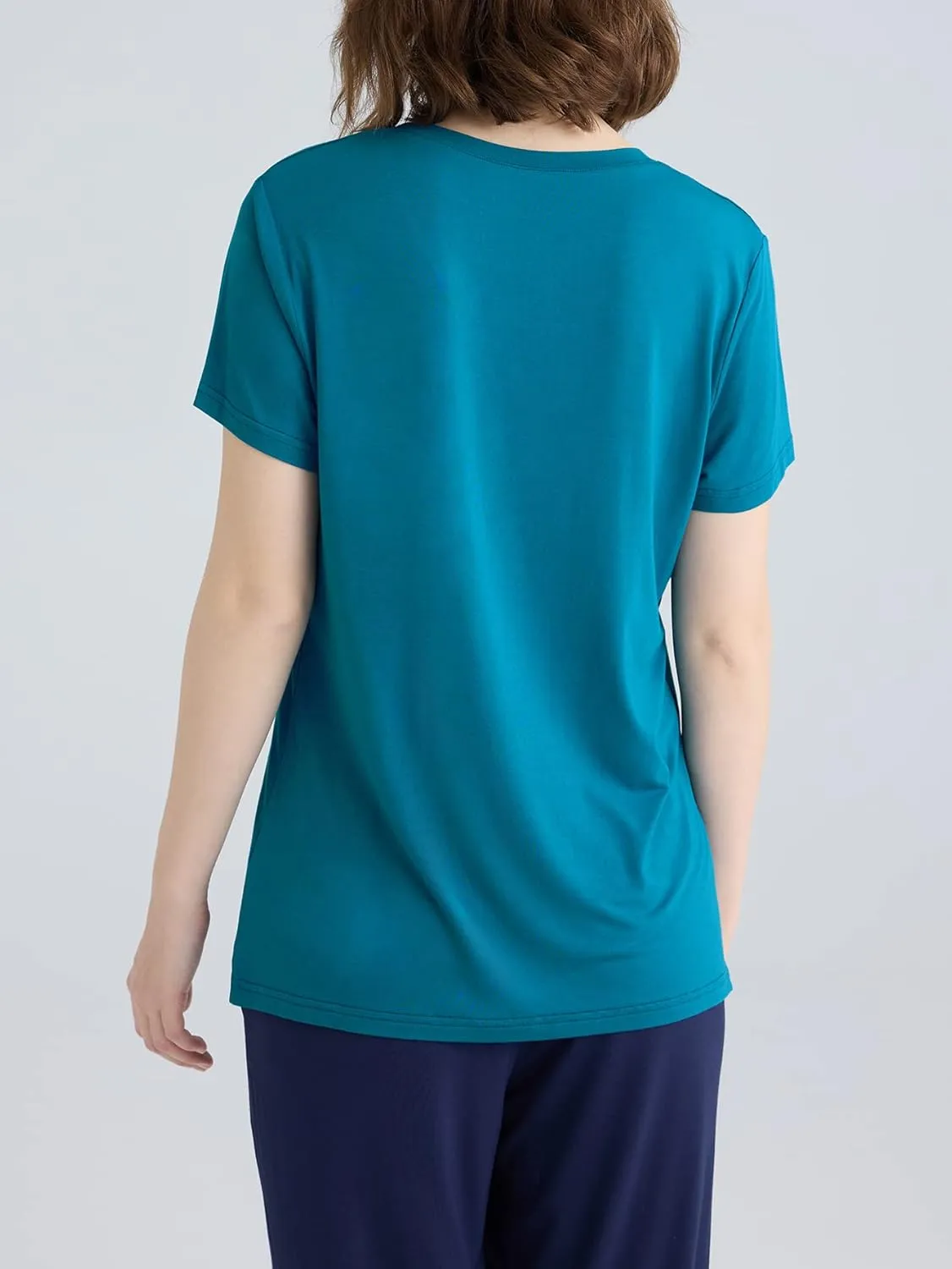 Latuza Women's Soft Comfy Pajama Tops Scoop Neck Sleep Tee Shirt