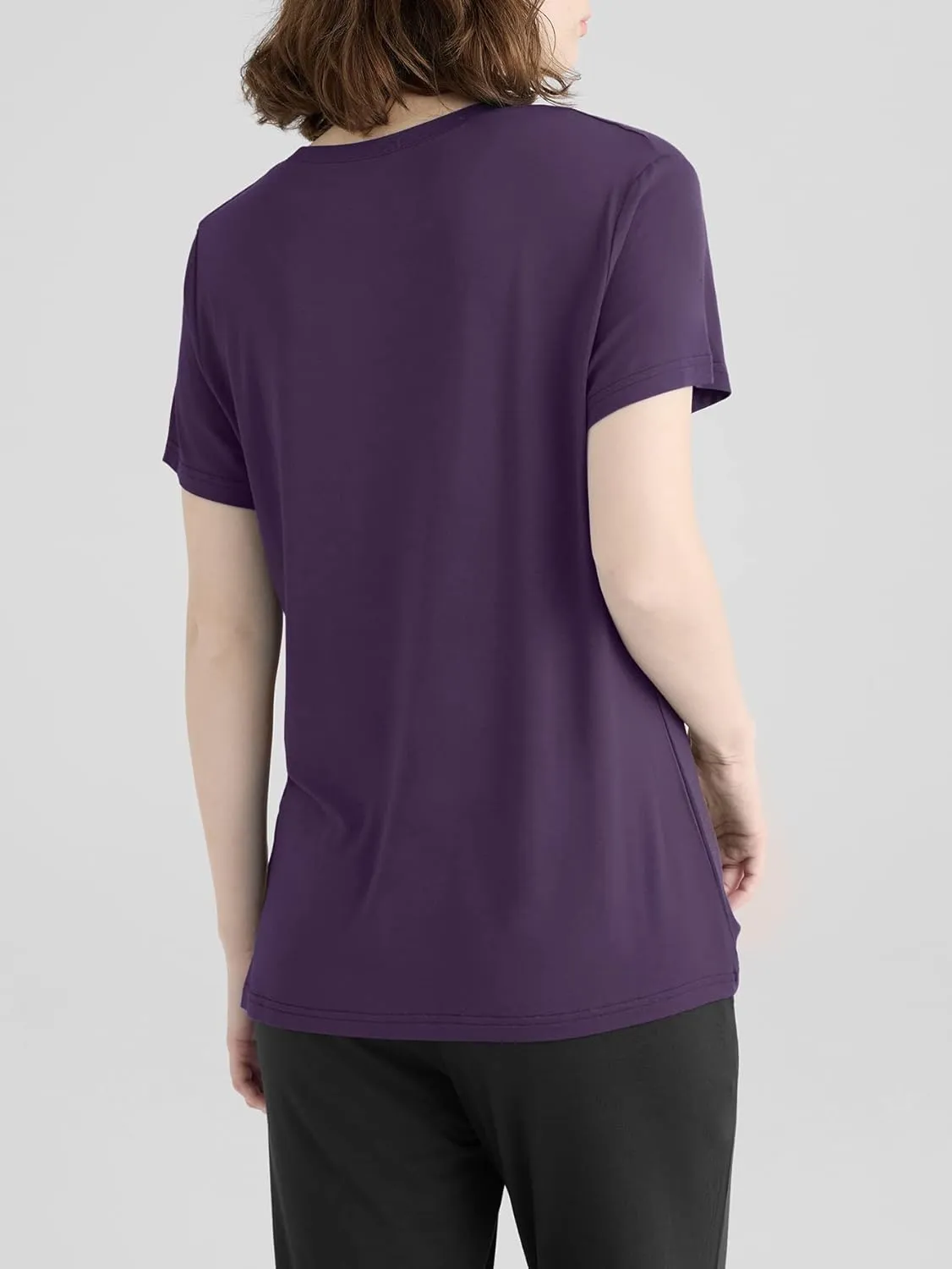 Latuza Women's Soft Comfy Pajama Tops Scoop Neck Sleep Tee Shirt
