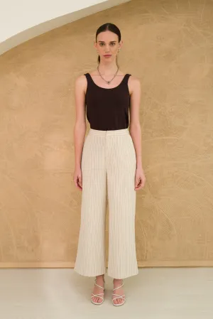 Leonne Stripe Straight Leg Trousers