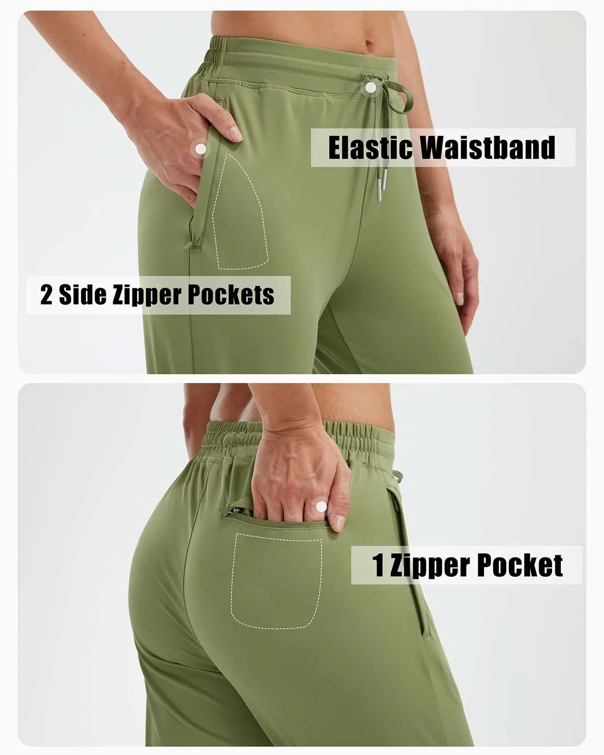 Libin Women's 4-Way Stretch 7/8 Ankle Casual Sweatpants