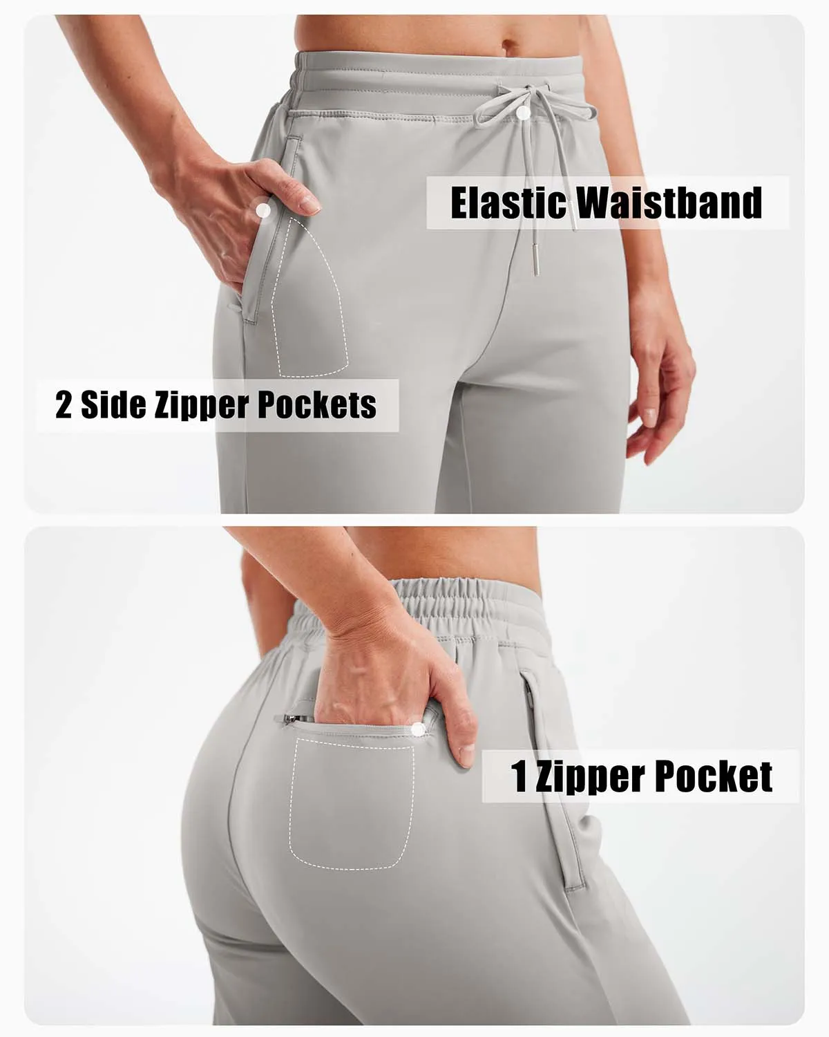 Libin Women's 4-Way Stretch 7/8 Ankle Casual Sweatpants