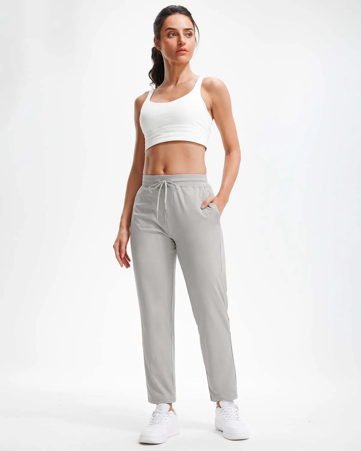 Libin Women's 4-Way Stretch 7/8 Ankle Casual Sweatpants