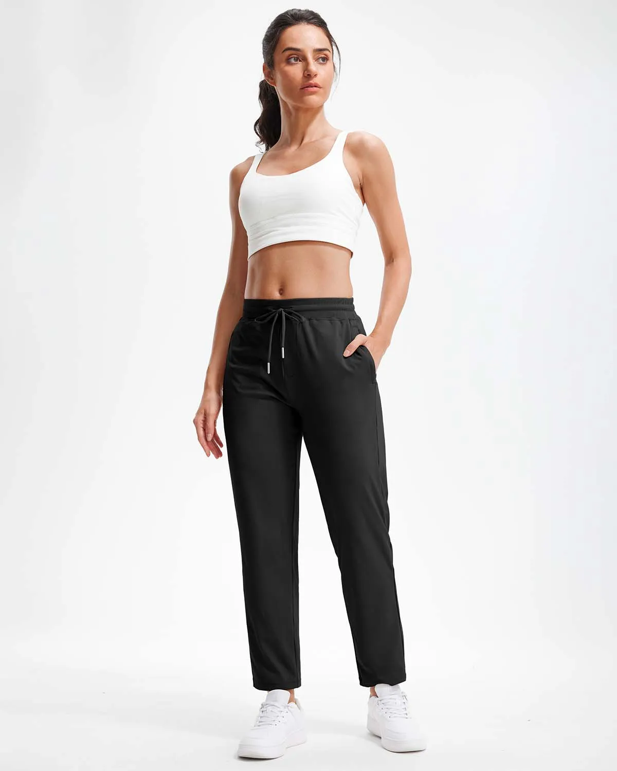 Libin Women's 4-Way Stretch 7/8 Ankle Casual Sweatpants