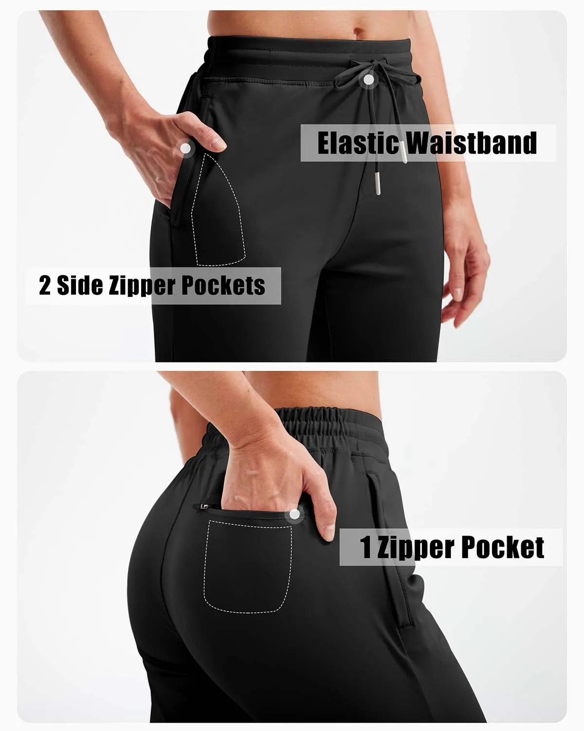 Libin Women's 4-Way Stretch 7/8 Ankle Casual Sweatpants