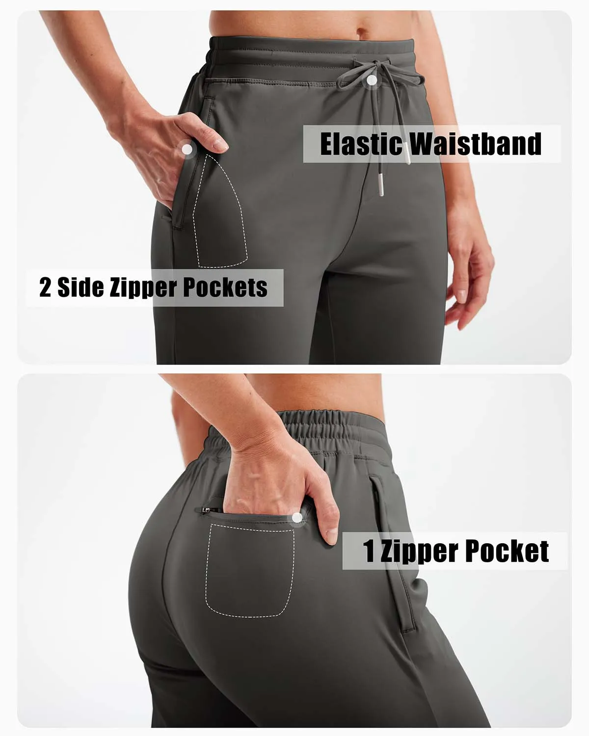 Libin Women's 4-Way Stretch 7/8 Ankle Casual Sweatpants