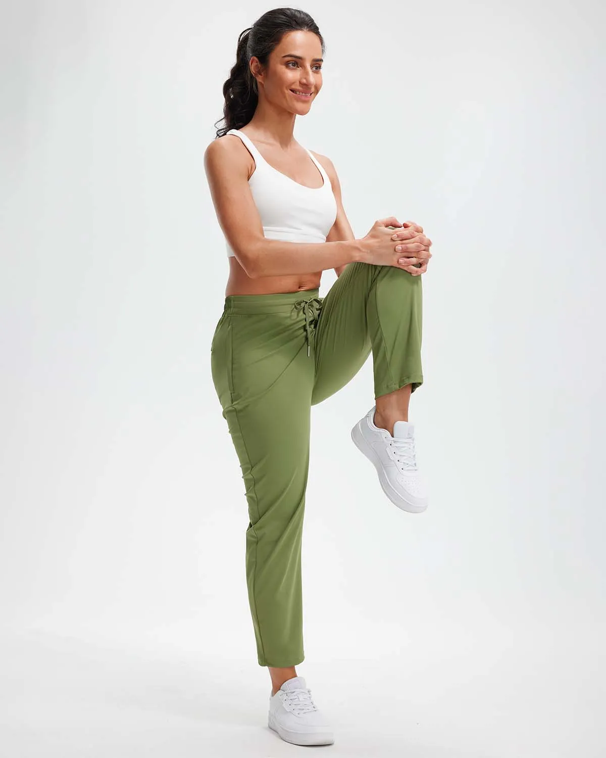 Libin Women's 4-Way Stretch 7/8 Ankle Casual Sweatpants