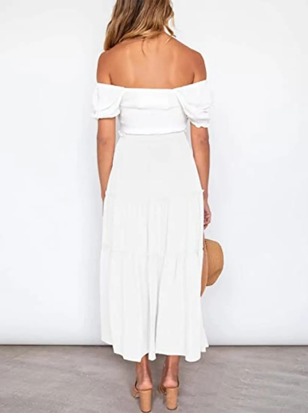 Long Skirt for Women high Waist Elastic Bohemian Summer Chic and Elegant